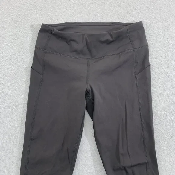 Lululemon Pants Womens 6 Pace Rival Crop Yoga Athletic Pocket Zip Activewear - Picture 2 of 13